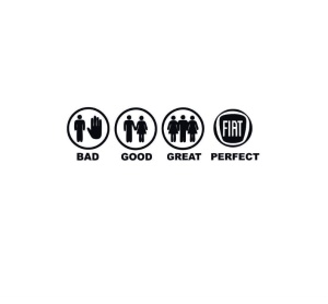 Sticker BAD GOOD FIAT 20x5.4 cm, Creative Rey®