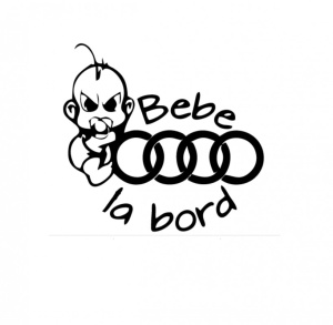 Sticker BEBE LA BORD AUDI 15 cm, Creative Rey®