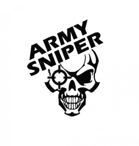 Sticker CRANIU ARMY SNIPER 15 cm, Creative Rey®
