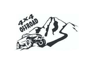 Sticker decorativ auto 4×4 off road 50x30 cm, Creative Rey®