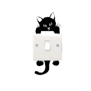 Sticker decorativ pentru intrerupator, Pisica, 11.5 cm, 1018STK - Img 2