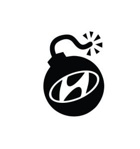Sticker Hyundai Bomba 15x10.4 cm, Creative Rey®