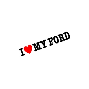 Sticker I LOVE MY FORD 15x7.2 cm, Creative Rey®