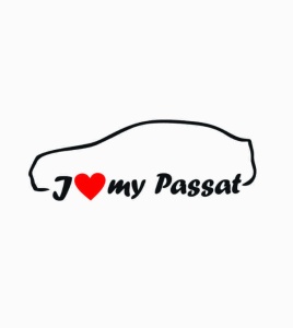 Sticker I Love My Passat 15x5.4 cm, Creative Rey®