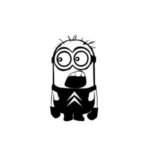 Sticker Minion Citroen 15x8.3 cm, Creative Rey®