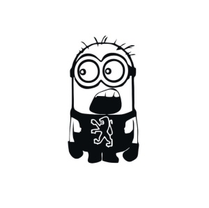 Sticker Minion Peugeot 15x8.6 cm, Creative Rey®