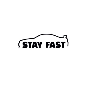 Sticker Stai Fast 20x5.7 cm, Creative Rey®