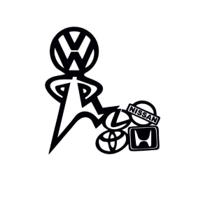 Sticker Volkswagen Boss 15x12 cm, Creative Rey®