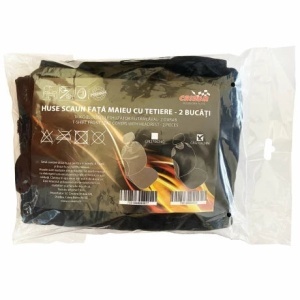 Huse scaun fata maieu cu tetiere - 2buc - Negru - Img 2