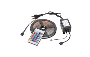 KIT banda LED RGB interior, exterior 60 LED-uri/m 5 metri cu Controller si Alimentare - Img 2