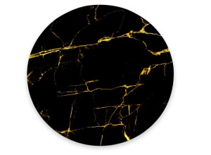 Mousepad negru cu model auriu 20 x 20 cm