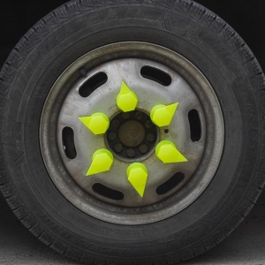 SET 10 BUCATI CAPAC PLASTIC PENTRU PREZON ROATA CU INDICATOR 33 MM NEON - Img 6
