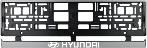 Set 2 bucati, suport numar inmatriculare argintiu Hyundai I
