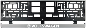 Set 2 bucati, suport numar inmatriculare argintiu VW