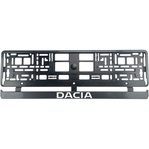 Set 2 bucati, suport numar inmatriculare Carbon, Dacia - Img 2