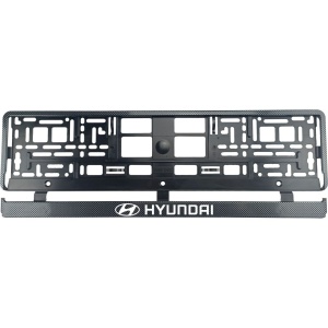 Set 2 bucati, suport numar inmatriculare Carbon, Hyundai - Img 2