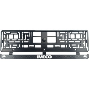 Set 2 bucati, suport numar inmatriculare Carbon, IVECO - Img 2