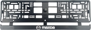 Set 2 bucati, suport numar inmatriculare Carbon, Mazda