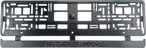 Set 2 bucati, suport numar inmatriculare Carbon, Stepway