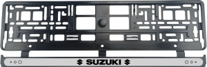 Set 2 bucati, suport numar inmatriculare Suzuki Dark