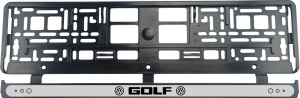 Set 2 bucati, suport numar inmatriculare Volkswagen Golf Dark