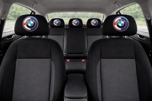 Set 2 huse tetiere negre, pentru gama auto BMW ANIVERSAR - Img 3