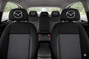 Set 2 huse tetiere negre, pentru gama auto MAZDA - Img 3