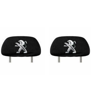 Set 2 huse tetiere negre, pentru gama auto PEUGEOT