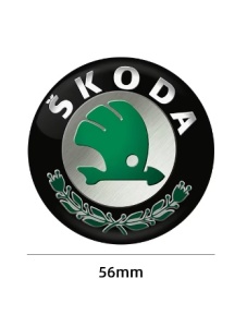 Set 4 Capace Janta Aaliaj SKODA 52MM Interior 56MM exterior, NEGRU cu VERDE