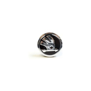 set 4 Capace Janta Aliaj Skoda 52MM Interior - 56MM Exterior Negru Cu Argintiu - Img 4
