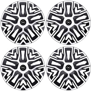 Set 4 Capace Roti 14 `` Best Alb-Negru, Compatibile Cu Opel - Img 2