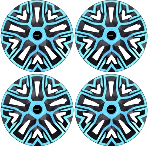 Set 4 Capace Roti 14 `` Best Azur-Negru, Compatibile Cu Smart - Img 2
