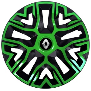 Set 4 Capace Roti 14 `` Best Verde-Negru, Compatibile Cu Renault - Img 1