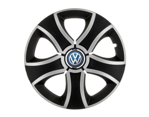 Set 4 Capace Roti 14 inchi (R14) Bis Gri-Negru, Compatibile Cu Volkswagen