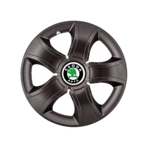 Set 4 Capace Roti 14 inchi (R14) Bis Negru, Compatibile Cu Skoda - Img 3