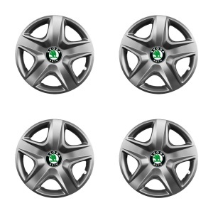 Set 4 capace roti 14 inchi (R14) compatibile SKODA, Model-202 - Img 2