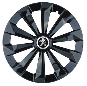 Set 4 Capace Roti 14 inchi (R14) Fame Negru, Compatibile Cu Peugeot