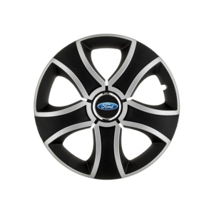 Set 4 Capace Roti 15 inchi (R15) Bis Gri-Negru, Compatibile Cu Ford - Img 3