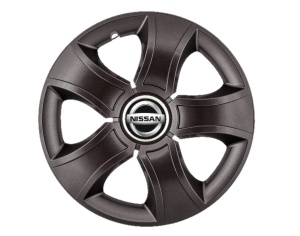 Set 4 Capace Roti 15 inchi (R15) Bis Negru, Compatibile Cu Nissan
