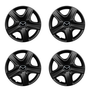Set 4 capace roti 15 inchi (R15) compatibile MAZDA, Model 340 Black - Img 2