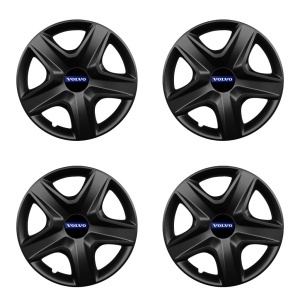 Set 4 capace roti 15 inchi (R15) VOLVO, Model 340 Black - Img 2