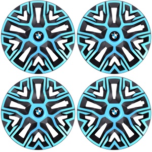 Set 4 Capace Roti 16 `` Best Azur-Negru, Compatibile Cu BMW - Img 2