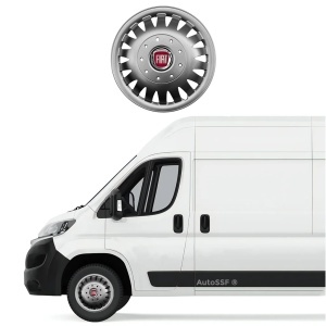 Set 4 capace roti 16 inchi (R16) bombate compatibile Fiat, model 410 - Img 2