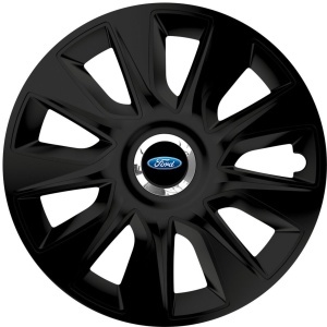 Set 4 Capace Roti 16 inchi (R16) Stratos Negru, Compatibile Cu Ford