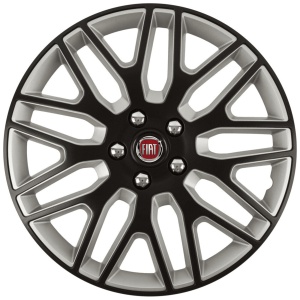 Set 4 Capace Roti 17 inchi (R17) Dakar Negru-Gri, Compatibile Cu Fiat