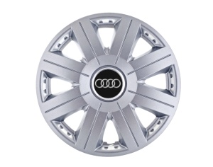 Set 4 capace roti Cosmos cromat R15, pentru gama auto Audi - Img 1