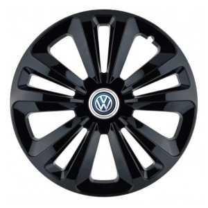 Set 4 capace roti Creative REY®, potrivite jantelor de R16, pentru Volkswagen, model terra negru