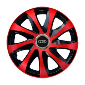 Set 4 capace roti Drift extra red R15 pentru gama Audi - Img 3