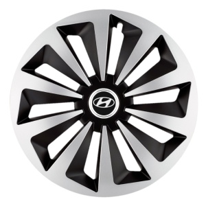 Set 4 capace roti Fox Gri-Negru R16 Compatibil Cu Hyundai