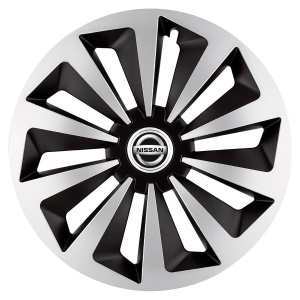 Set 4 capace roti Fox Gri-Negru R17 pentru gama auto Nissan - Img 3